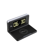 Portronics Desktop Wireless Charger with Alarm Clock and LED Lamp